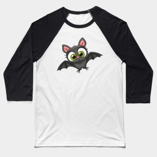 Cute bat with cute green eyes Baseball T-Shirt